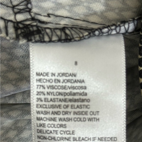 Rafaella sz 8 pant straight leg, pull on Diamond shape design mini print - Picture 14 of 15